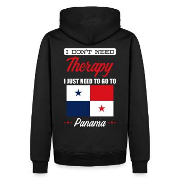 Panama - Sweat à capuche Premium bio Homme - noir - Dos - Nico (187cm)