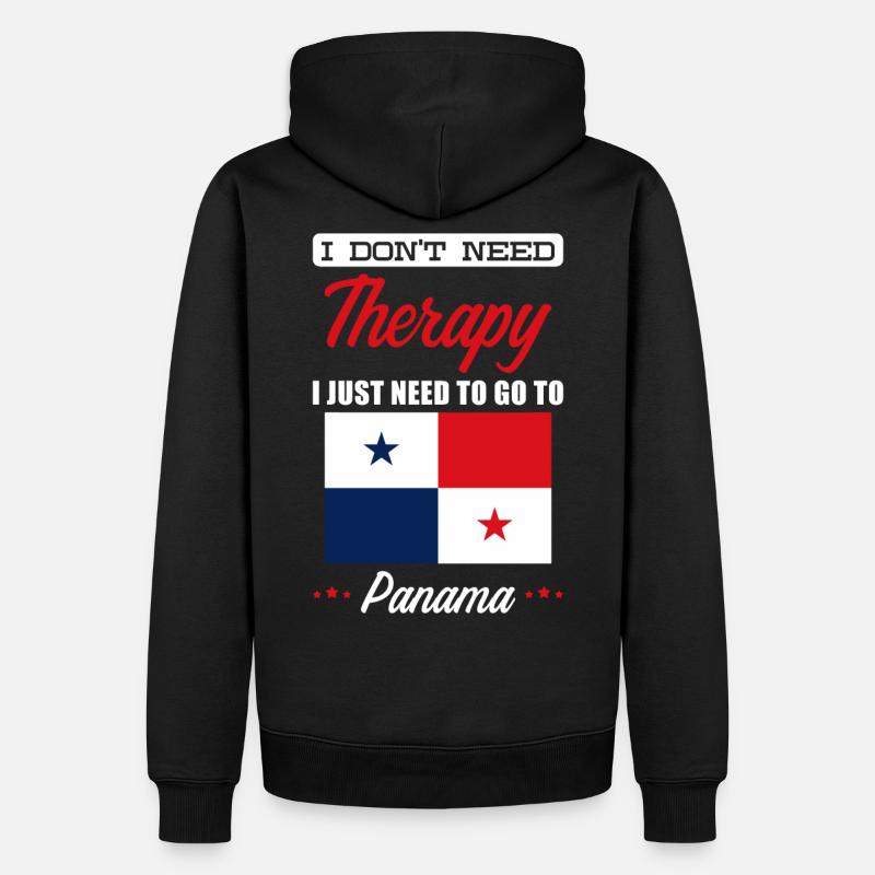 Panama - Männer Premium Bio Hoodie - Schwarz
