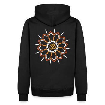 Om Zen - Männer Premium Bio Hoodie - Schwarz - Hinten - Nico (187cm)