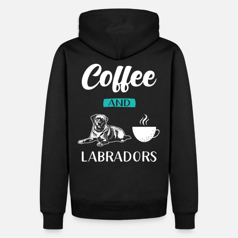 Labrador - Männer Premium Bio Hoodie - Schwarz