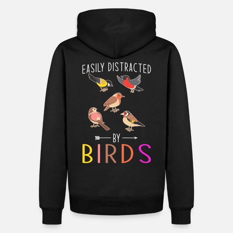 Oiseau cadeau d’oiseau - Sweat à capuche Premium bio Homme - noir
