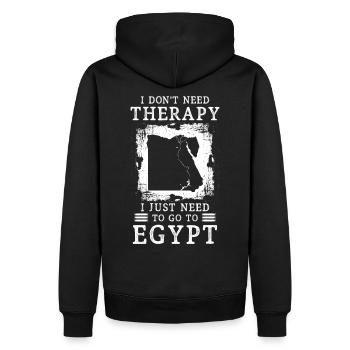 vacances en Egypte - Sweat à capuche Premium bio Homme - noir - Dos - Nico (187cm)