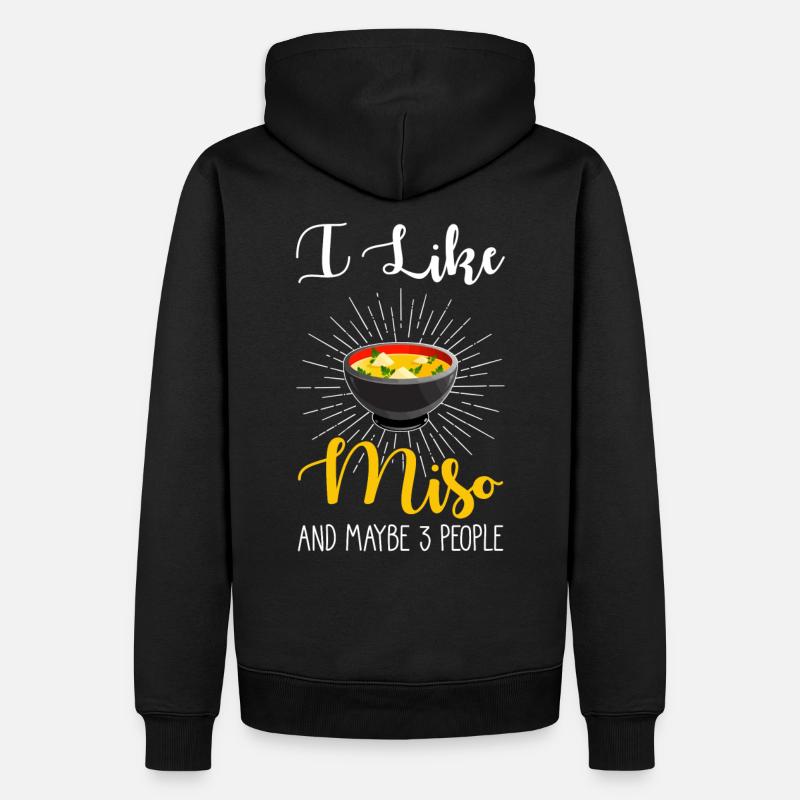 Soupe miso - Sweat à capuche Premium bio Homme - noir