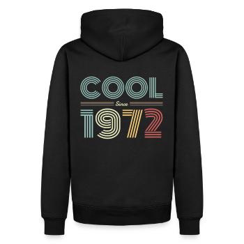 1972 birthday present built in year of birth 72 - Men’s Premium Organic Hoodie - black - Back - Nico (187cm)