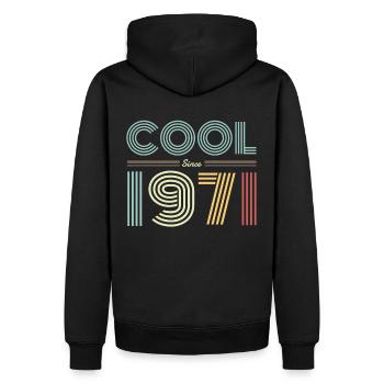 1971 birthday present built in year of birth 71 - Men’s Premium Organic Hoodie - black - Back - Nico (187cm)