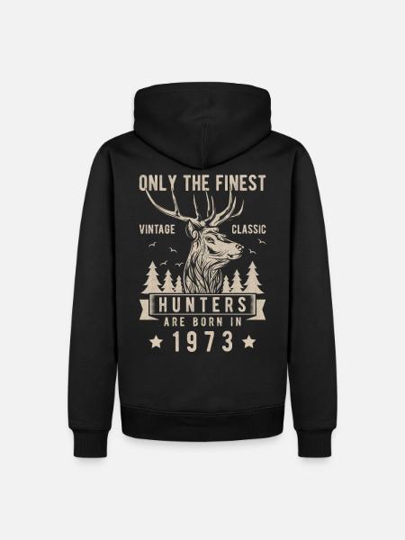 Hunter gift 1973 - Men’s Premium Organic Hoodie - black