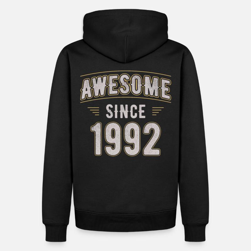 Awsome since 1992 Naissance - Sweat à capuche Premium bio Homme - noir