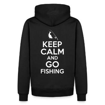 Angler Gift - Men’s Premium Organic Hoodie - black - Back - Nico (187cm)