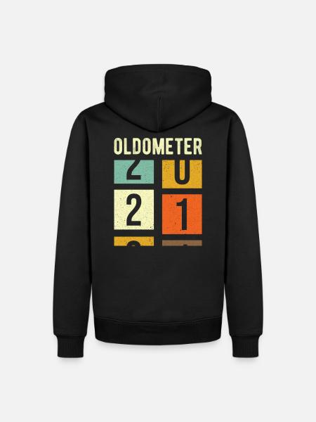 Oldometer 21st Birthday Gift - Men’s Premium Organic Hoodie - black
