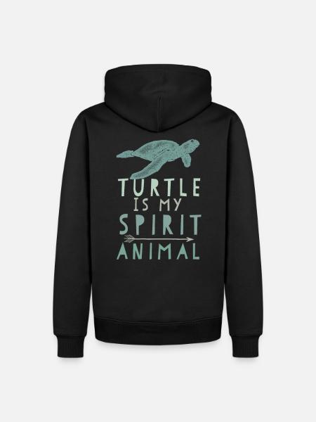 Tortue fantôme - Sweat à capuche Premium bio Homme - noir