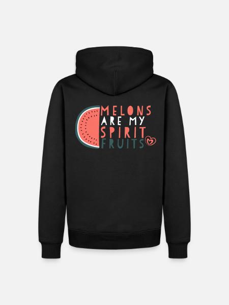 melon - Men’s Premium Organic Hoodie - black