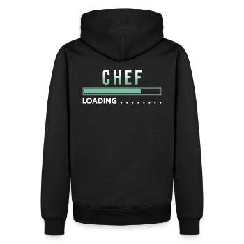 Cuistot loading cadeau d’obstructif - Sweat à capuche Premium bio Homme - noir - Dos - Nico (187cm)