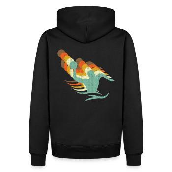 Wasserball Water Polo - Männer Premium Bio Hoodie - Schwarz - Hinten - Nico (187cm)