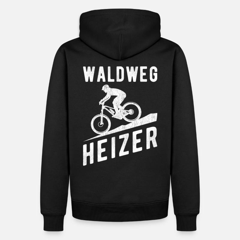 Downhill Waldweg Heizer - Männer Premium Bio Hoodie - Schwarz