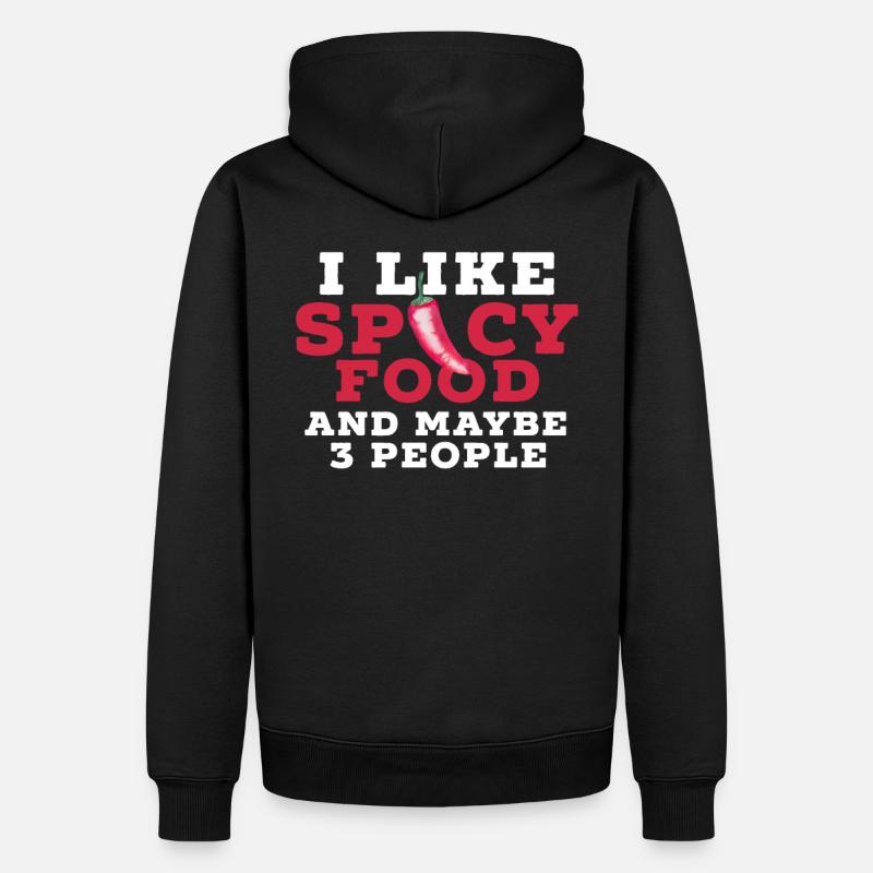 Scharfes Essen Küche Chilli - Männer Premium Bio Hoodie - Schwarz