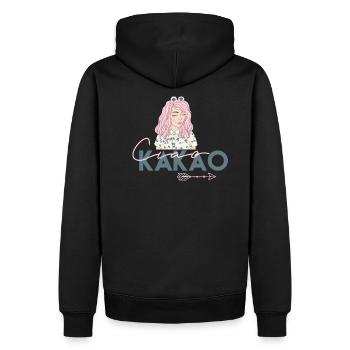 Ciao Cocoa - Men’s Premium Organic Hoodie - black - Back - Nico (187cm)