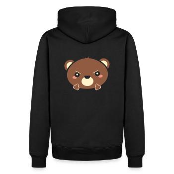 Ours Majeur - Sweat à capuche Premium bio Homme - noir - Dos - Nico (187cm)