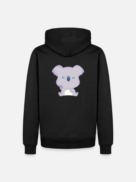 Koala middle finger - Men’s Premium Organic Hoodie - black