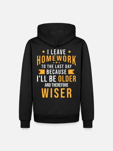 homework - Men’s Premium Organic Hoodie - black