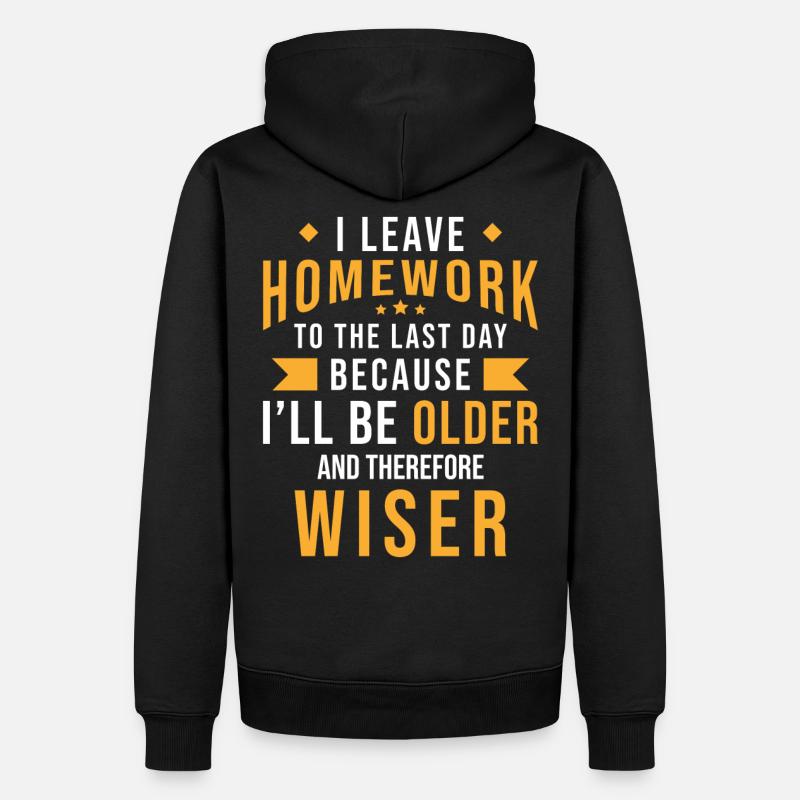 Devoirs - Sweat à capuche Premium bio Homme - noir