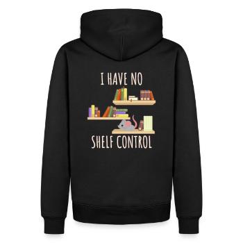 I have no Shelf Control - Sweat à capuche Premium bio Homme - noir - Dos - Nico (187cm)