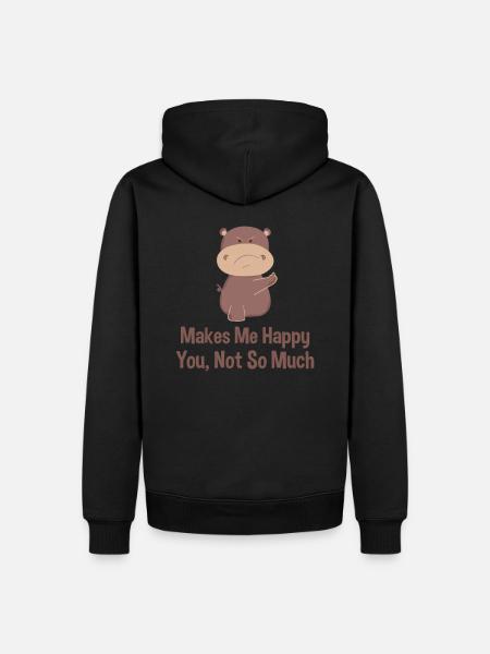 Hippo funny - Men’s Premium Organic Hoodie - black