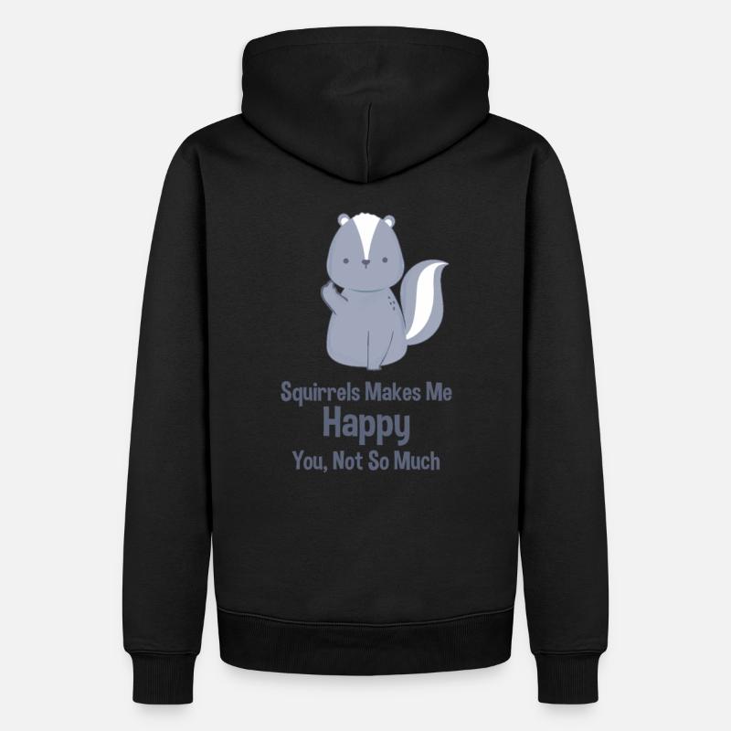 Écureuils drôles - Sweat à capuche Premium bio Homme - noir