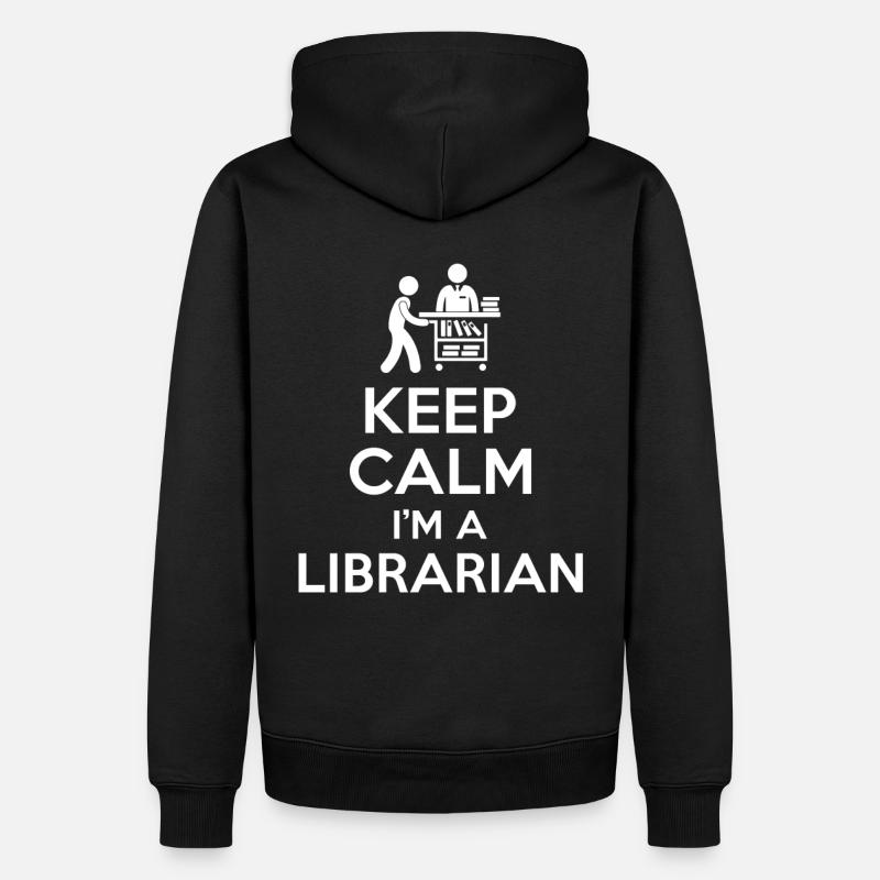 Bibliothécaire Citation - Sweat à capuche Premium bio Homme - noir