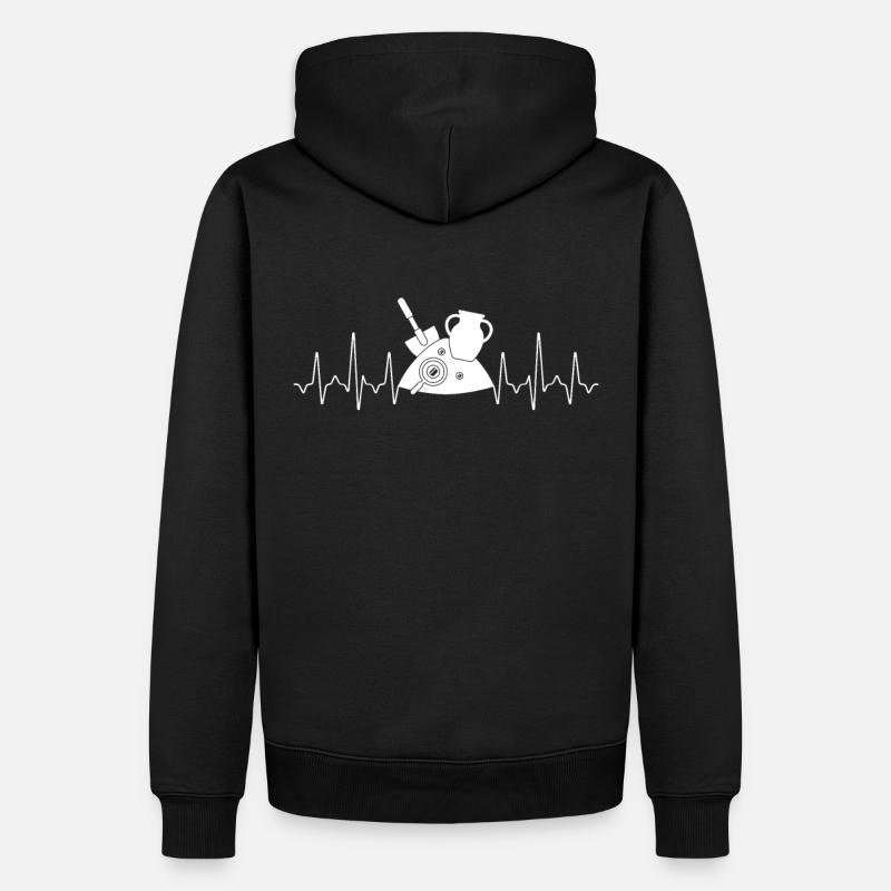 archéologue - Sweat à capuche Premium bio Homme - noir