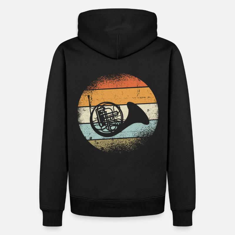 Horn - Männer Premium Bio Hoodie - Schwarz