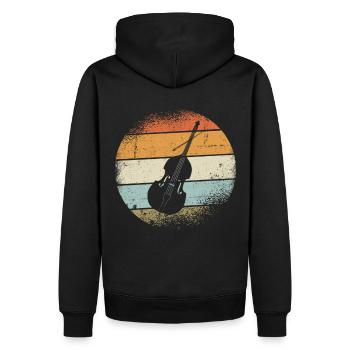 Contrebasse - Sweat à capuche Premium bio Homme - noir - Dos - Nico (187cm)