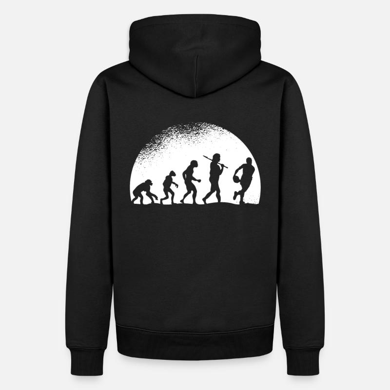 Evolution Rugby - Sweat à capuche Premium bio Homme - noir