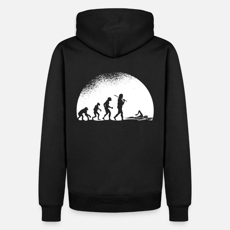 Evolution Natation - Sweat à capuche Premium bio Homme - noir