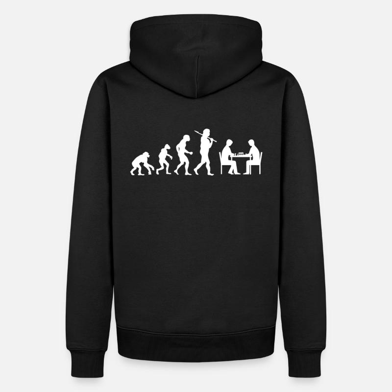 Les échecs de l’évolution - Sweat à capuche Premium bio Homme - noir