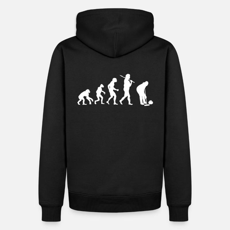 Evolution Curling - Men’s Premium Organic Hoodie - black