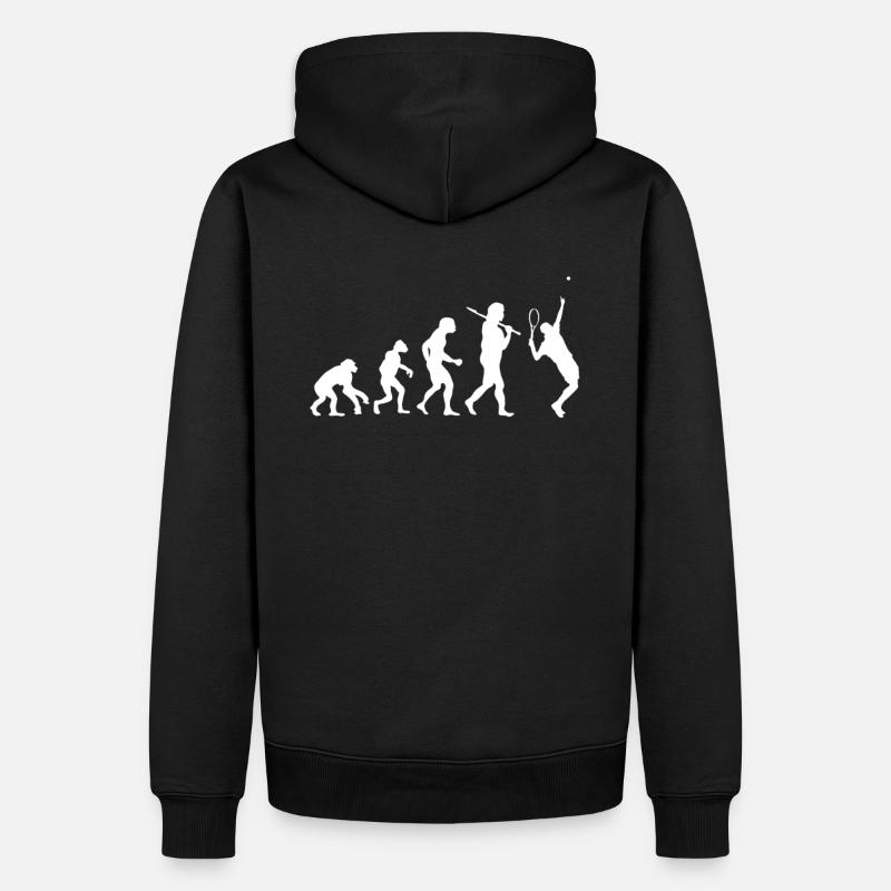 Evolution Tennis - Männer Premium Bio Hoodie - Schwarz