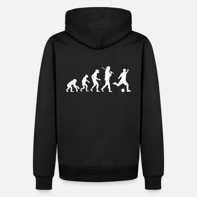 Evolution Fußball - Männer Premium Bio Hoodie - Schwarz