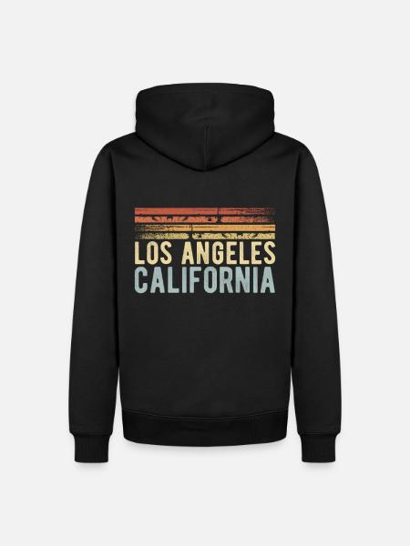 LA Los Angeles Kalifornien - Männer Premium Bio Hoodie - Schwarz