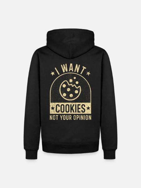 Cookie Cookies lustiger Spruch Cookie Humor - Männer Premium Bio Hoodie - Schwarz