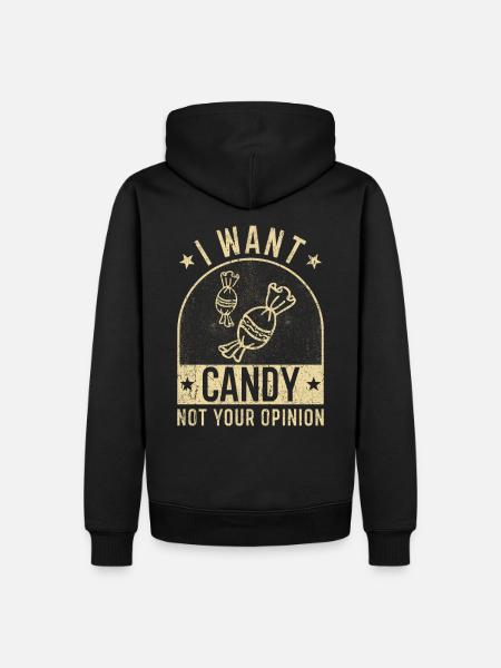 I want Candy - Men’s Premium Organic Hoodie - black