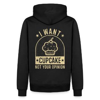 Cupcake cadeaux de pain drôle - Sweat à capuche Premium bio Homme - noir - Dos - Nico (187cm)