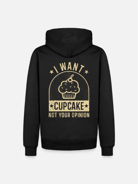 Cupcake baking gift funny - Men’s Premium Organic Hoodie - black