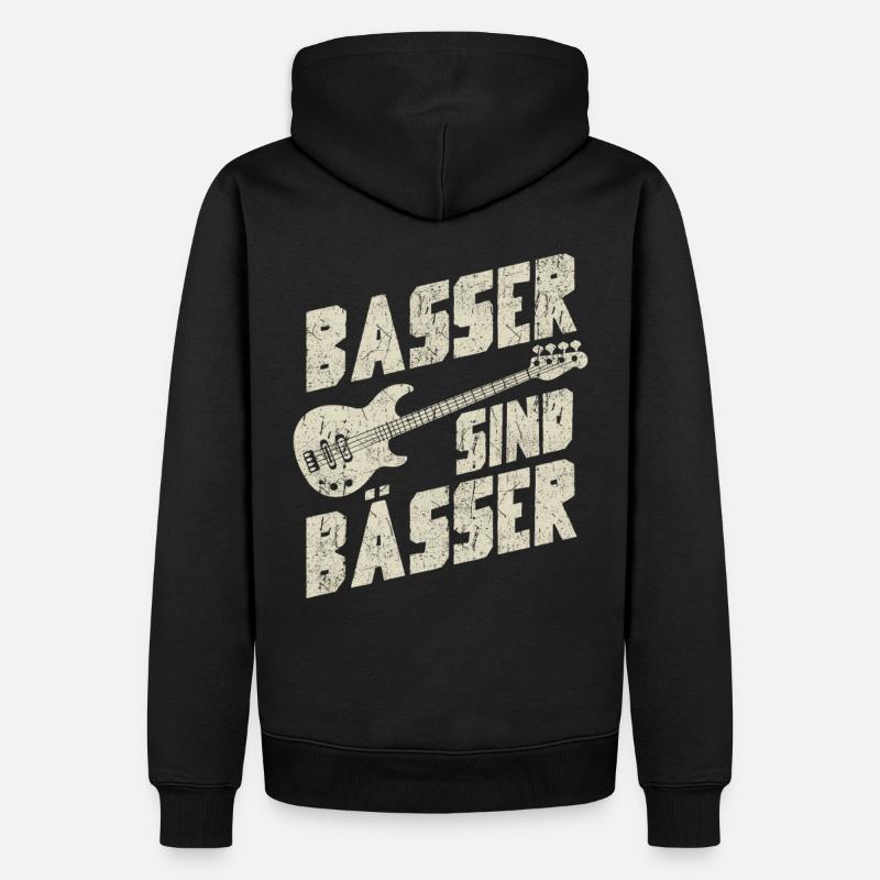 Basser sind Bässer - Männer Premium Bio Hoodie - Schwarz