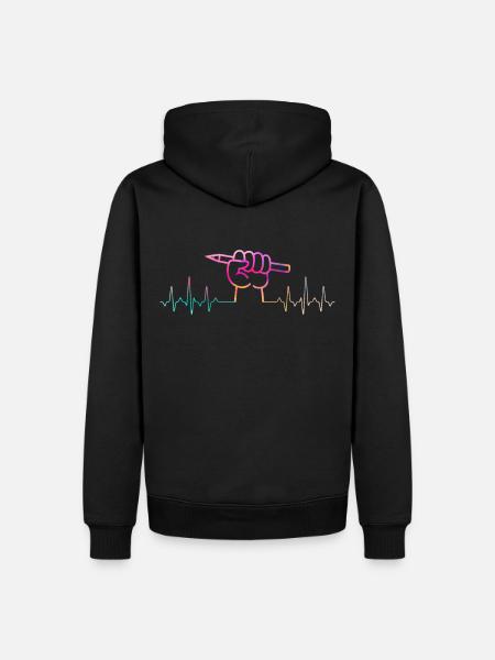 Draughtsman Drawing Pen - Men’s Premium Organic Hoodie - black