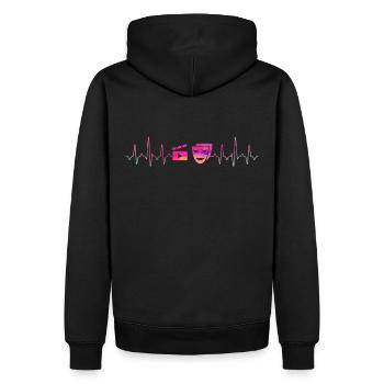 Schauspieler Geschenkidee - Männer Premium Bio Hoodie - Schwarz - Hinten - Nico (187cm)