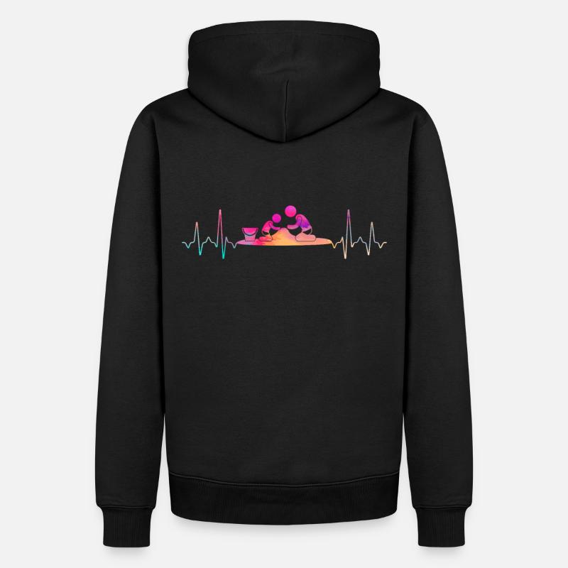 Bac à sable - Sweat à capuche Premium bio Homme - noir