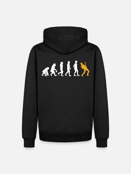 Guitariste cadeau évolution guitare - Sweat à capuche Premium bio Homme - noir