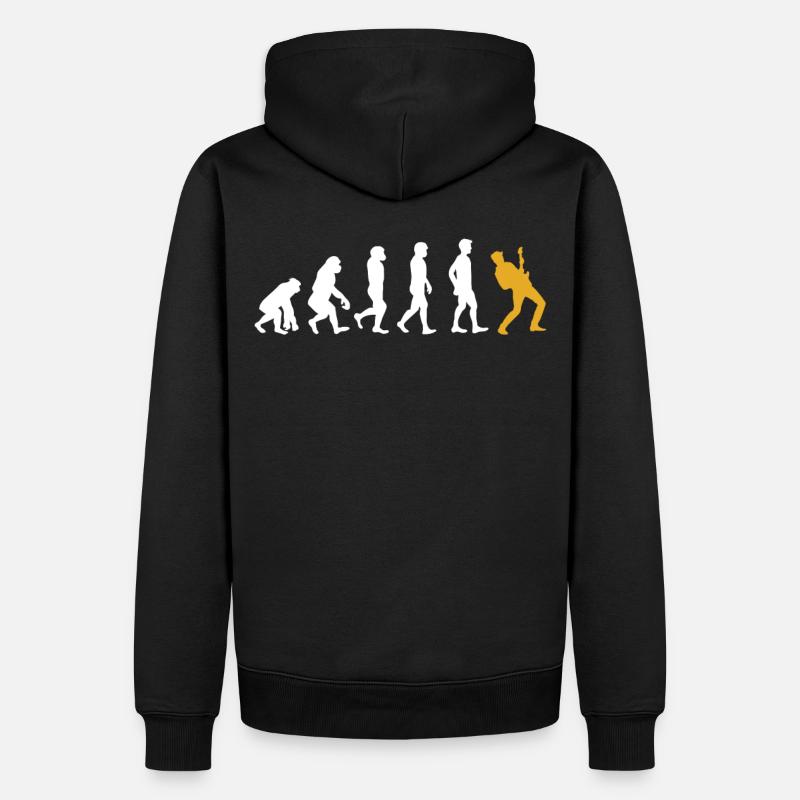Guitariste cadeau évolution guitare - Sweat à capuche Premium bio Homme - noir