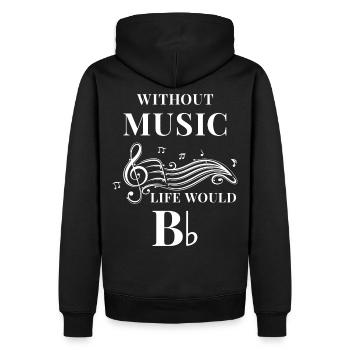 Les musiciens cadeau - Sweat à capuche Premium bio Homme - noir - Dos - Nico (187cm)