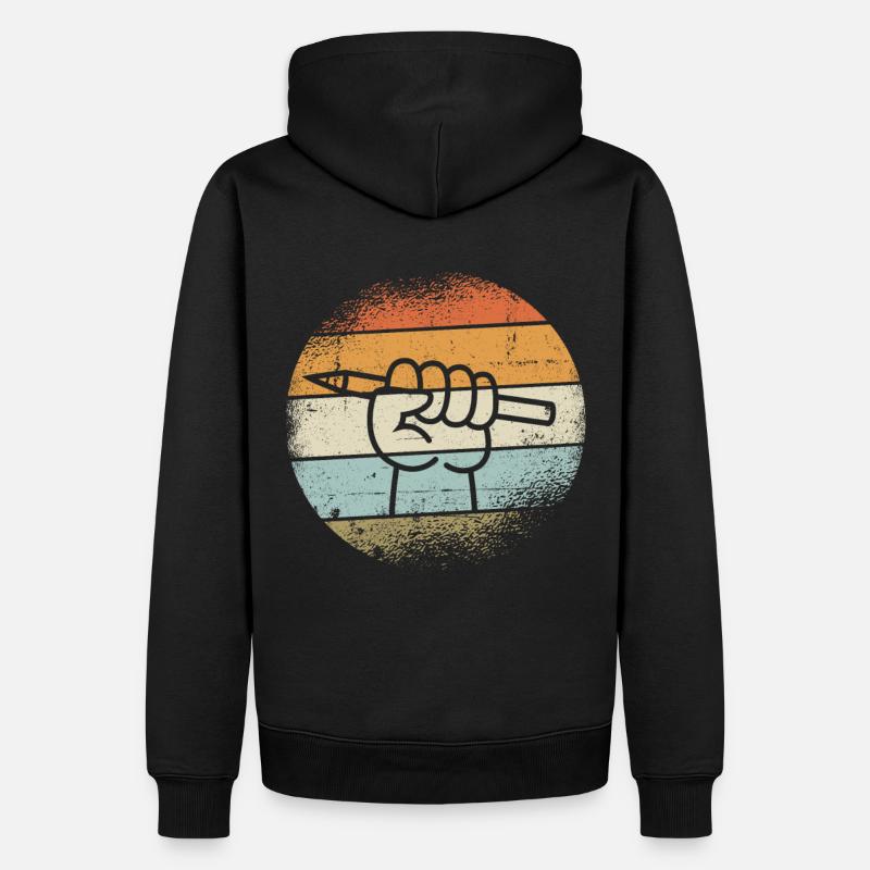 Zeichner Geschenke - Männer Premium Bio Hoodie - Schwarz